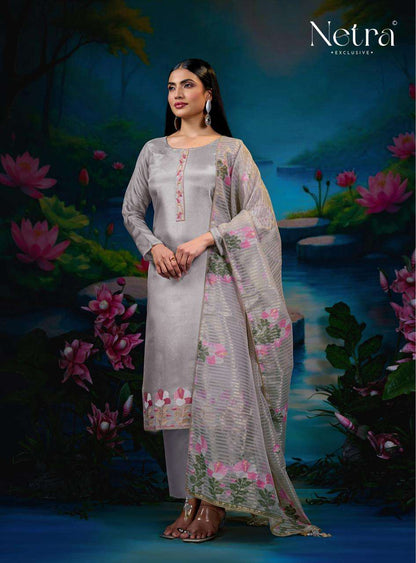 Zara Netra Gadwal Silk Pant Style Suits Supplier Gujarat