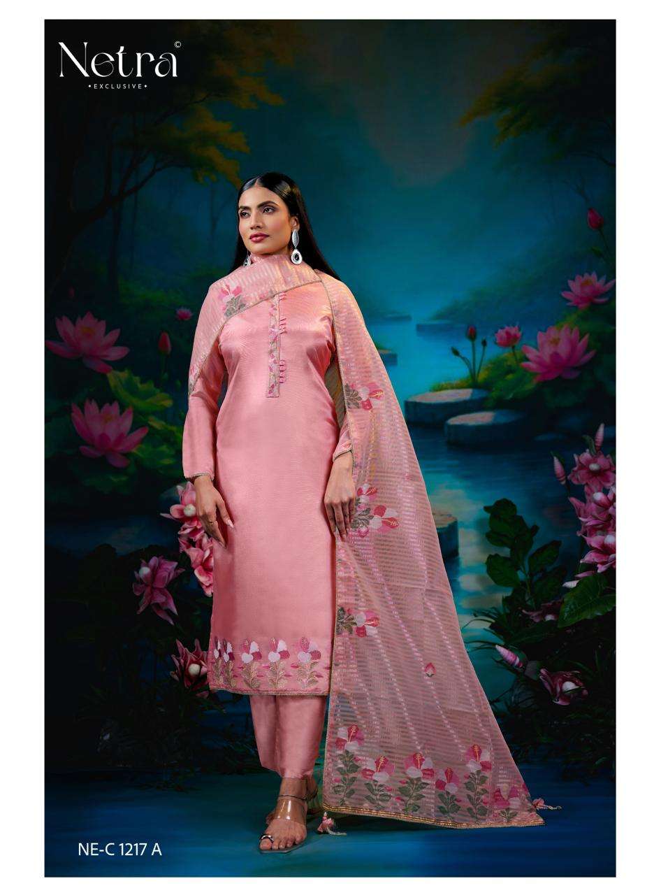 Zara Netra Gadwal Silk Pant Style Suits Supplier Gujarat