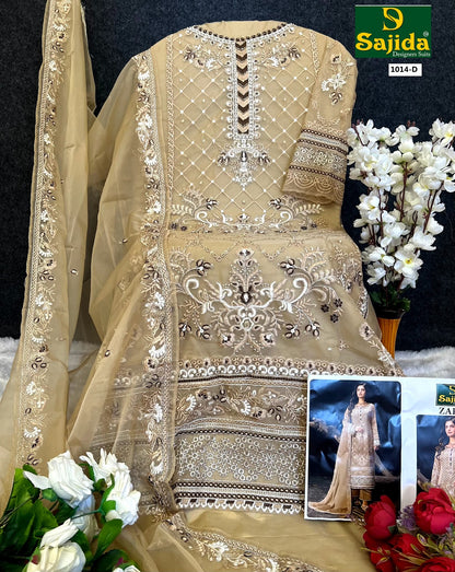 Zara Sajida Organza Pakistani Salwar Suits Wholesaler Gujarat