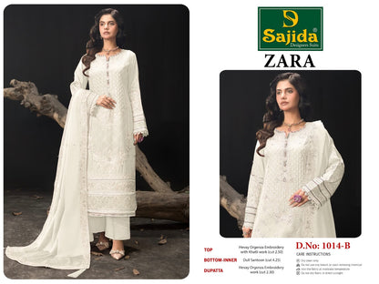 Zara Sajida Organza Pakistani Salwar Suits Wholesaler Gujarat