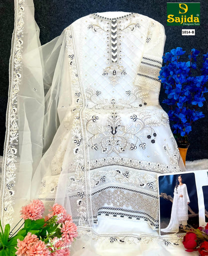 Zara Sajida Organza Pakistani Salwar Suits Wholesaler Gujarat