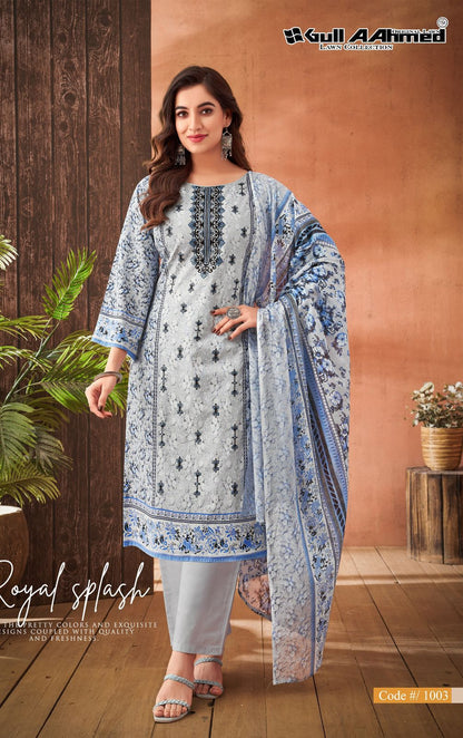 Zara Self Embroidery Work Gul Ahmed Lawn Karachi Salwar Suits Wholesale