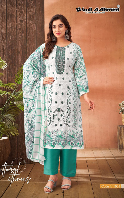 Zara Self Embroidery Work Gul Ahmed Lawn Karachi Salwar Suits Wholesale