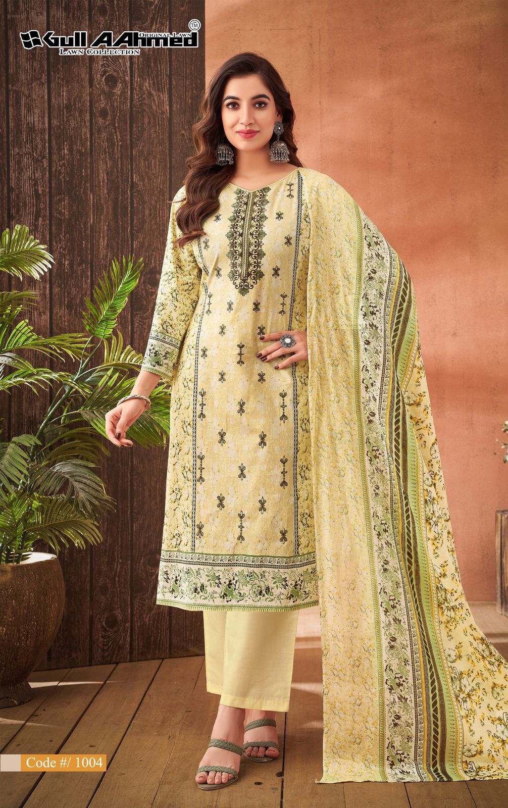 Zara Self Embroidery Work Gul Ahmed Lawn Karachi Salwar Suits