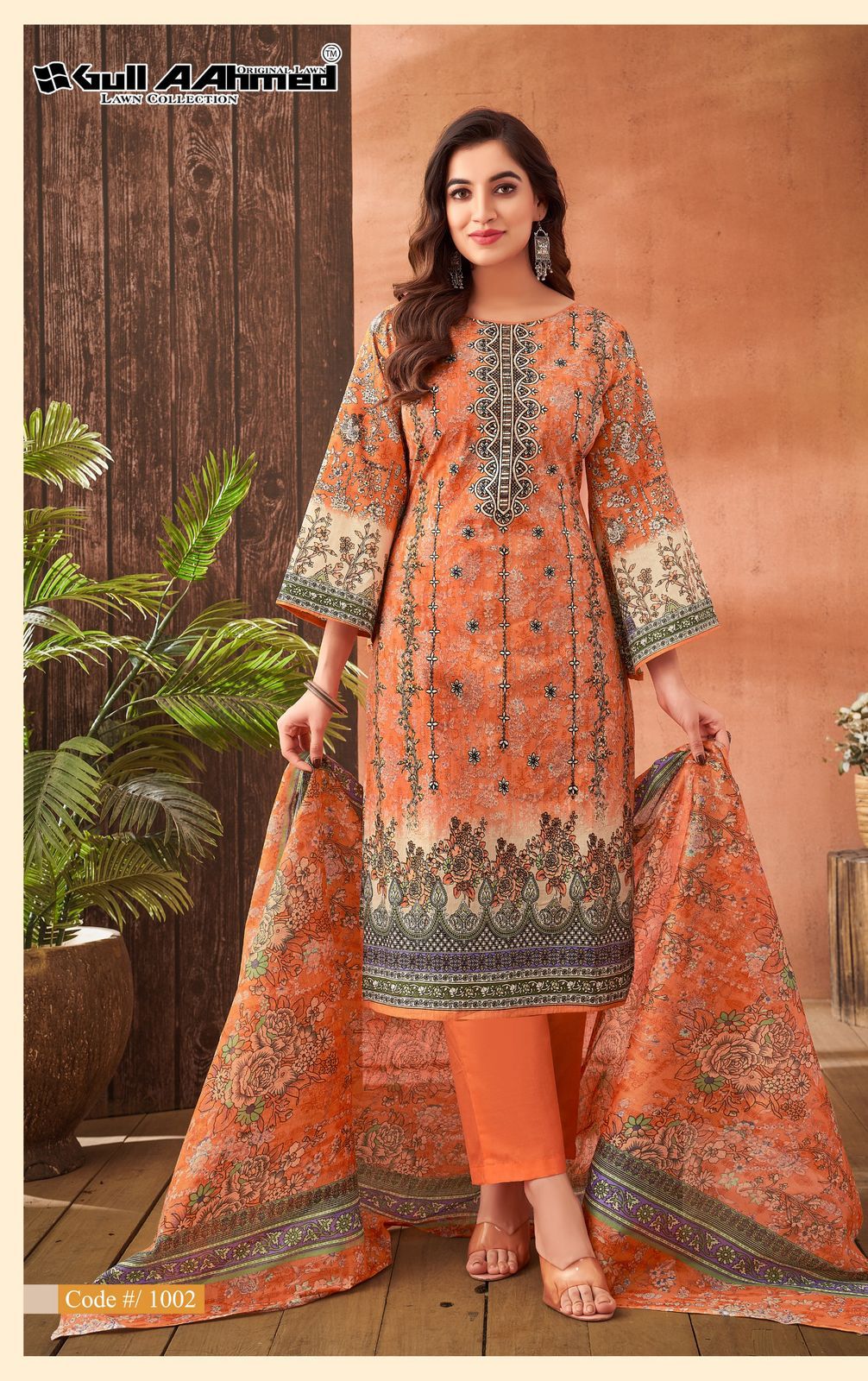 Zara Self Embroidery Work Gul Ahmed Lawn Karachi Salwar Suits Wholesale