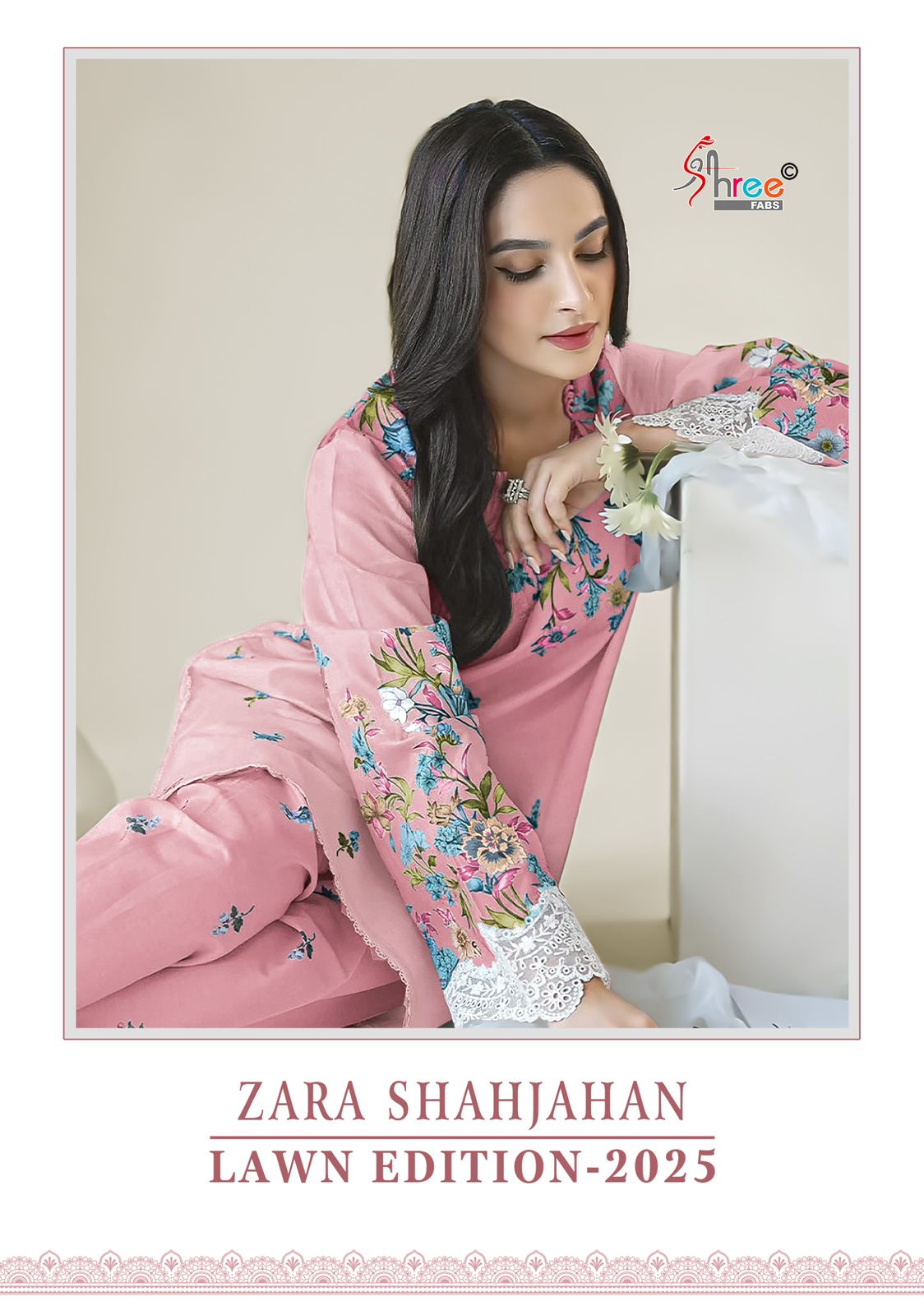 Zara Shahjahan Lawn Edition 2025 Shree Fabs Cotton Pakistani Patch Work Suits Supplier Gujarat