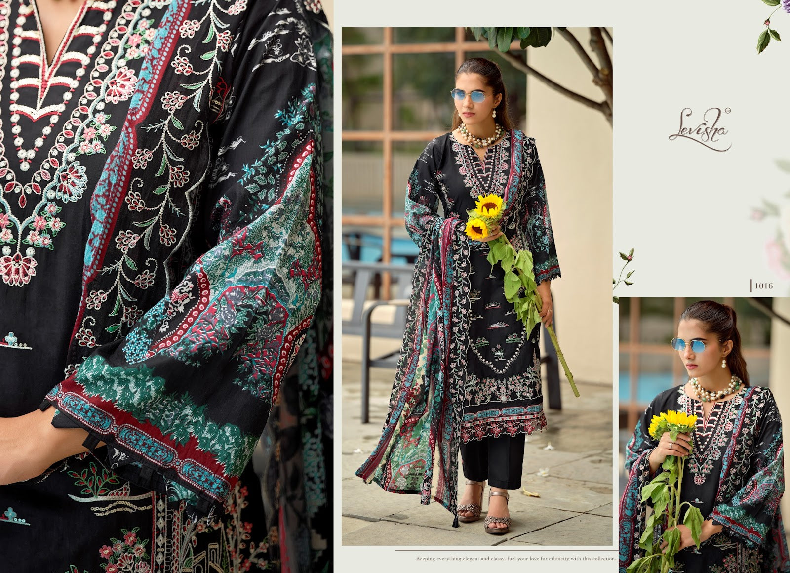 Zara Shahjahan Levisha Lawn Cotton Karachi Salwar Suits Supplier Ahmedabad