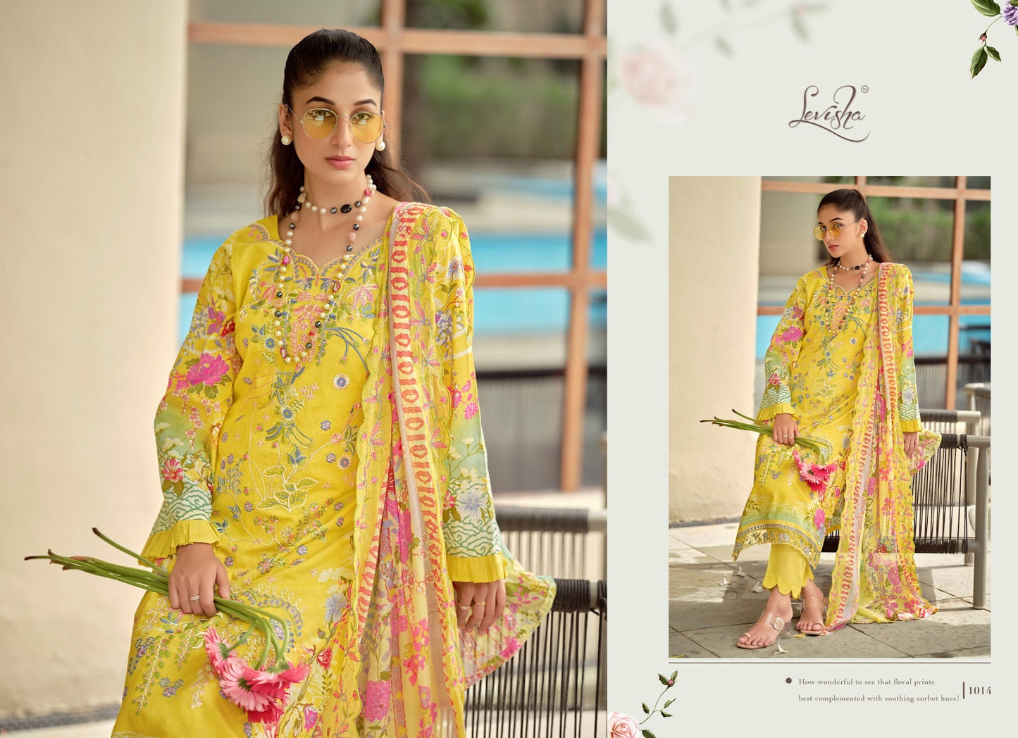 Zara Shahjahan Levisha Lawn Cotton Karachi Salwar Suits Supplier Ahmedabad