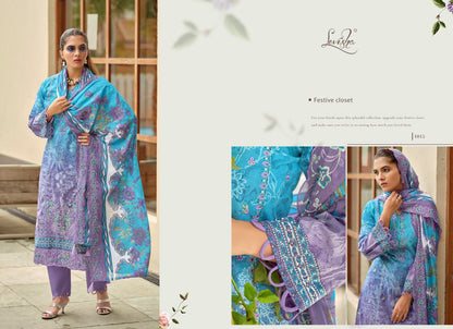 Zara Shahjahan Levisha Lawn Cotton Karachi Salwar Suits Supplier Ahmedabad