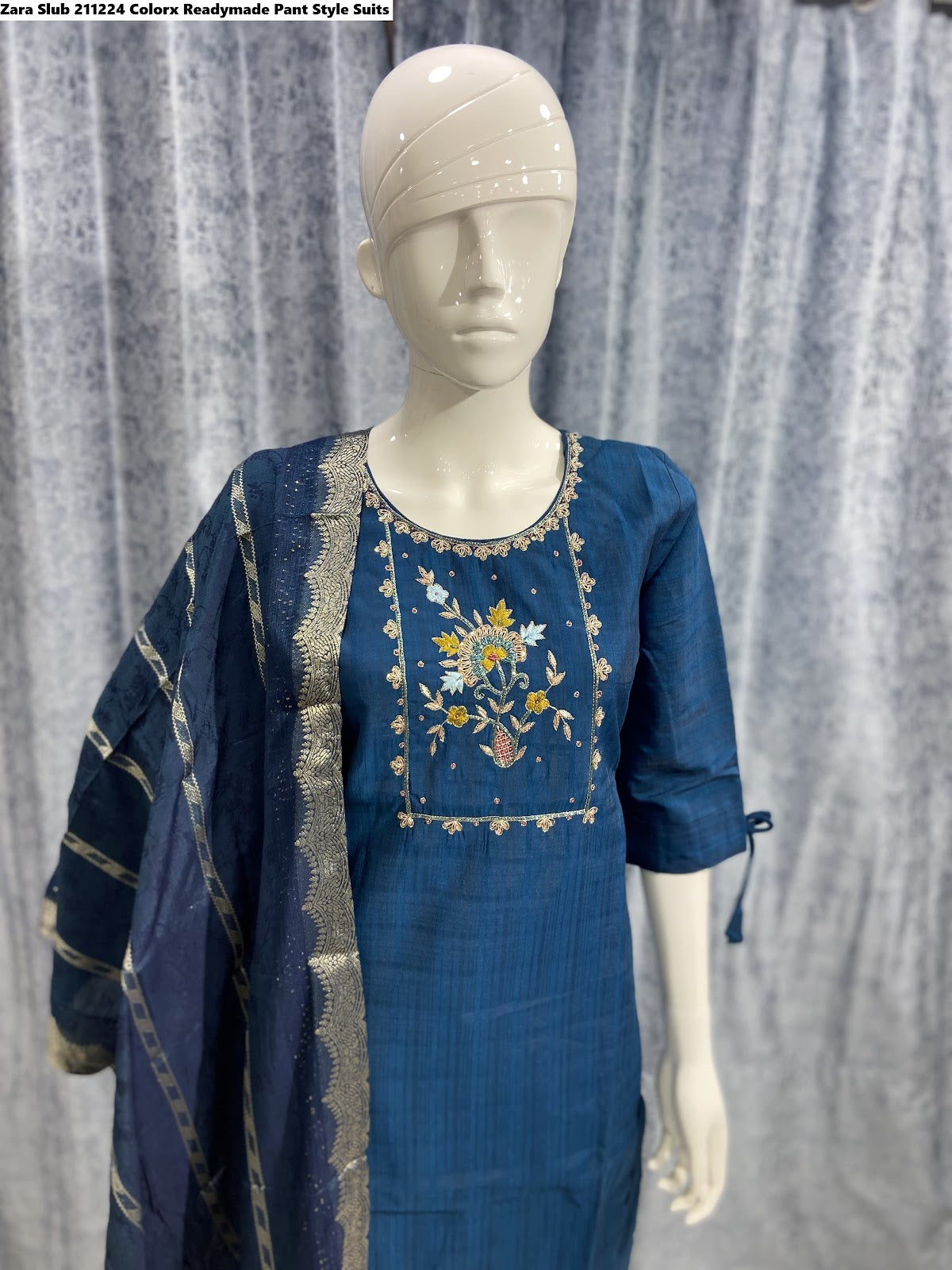 Zara Slub 211224 Colorx Readymade Pant Style Suits Exporter Gujarat