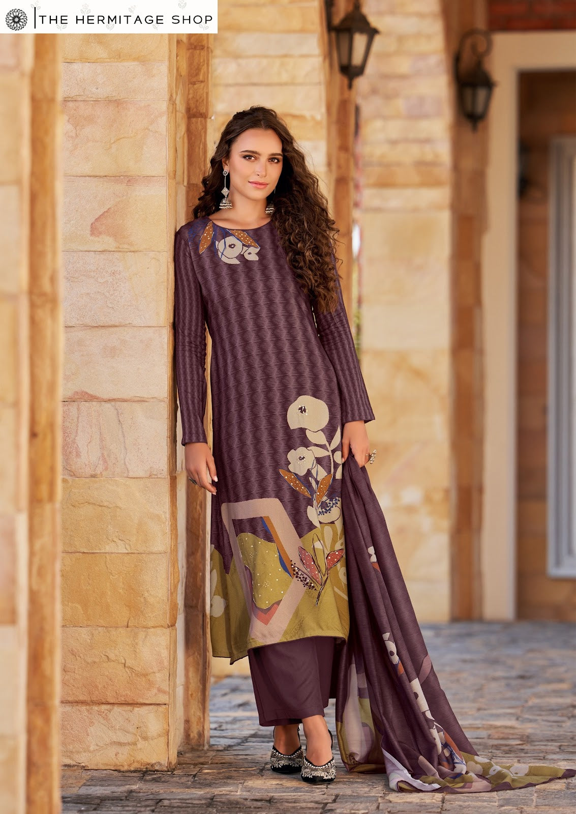 Zara The Hermitage Shop Jam Satin Karachi Salwar Suits Wholesaler Gujarat