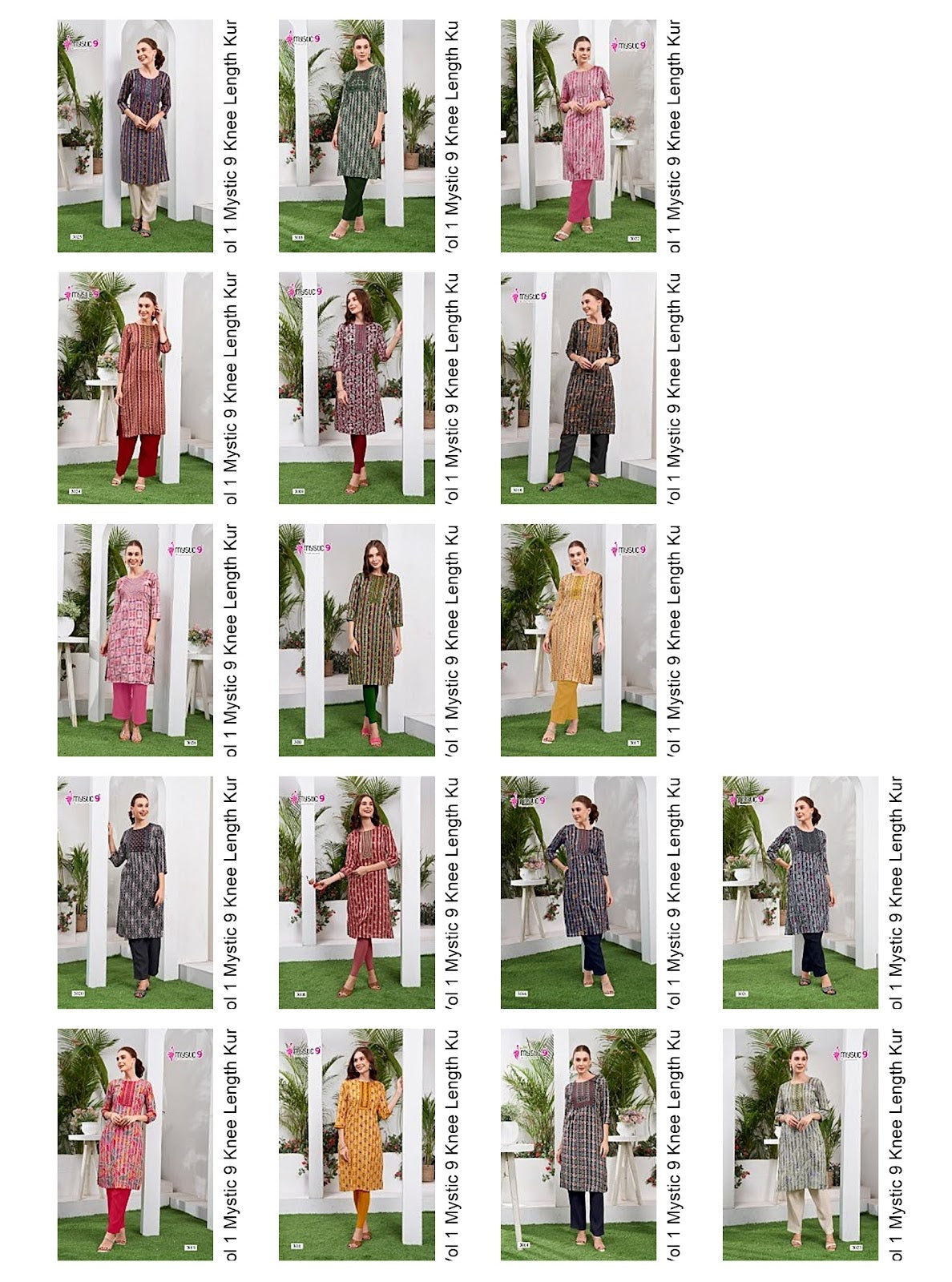 Zara Vol 1 Mystic 9 Reyon Knee Length Kurtis Exporter Ahmedabad