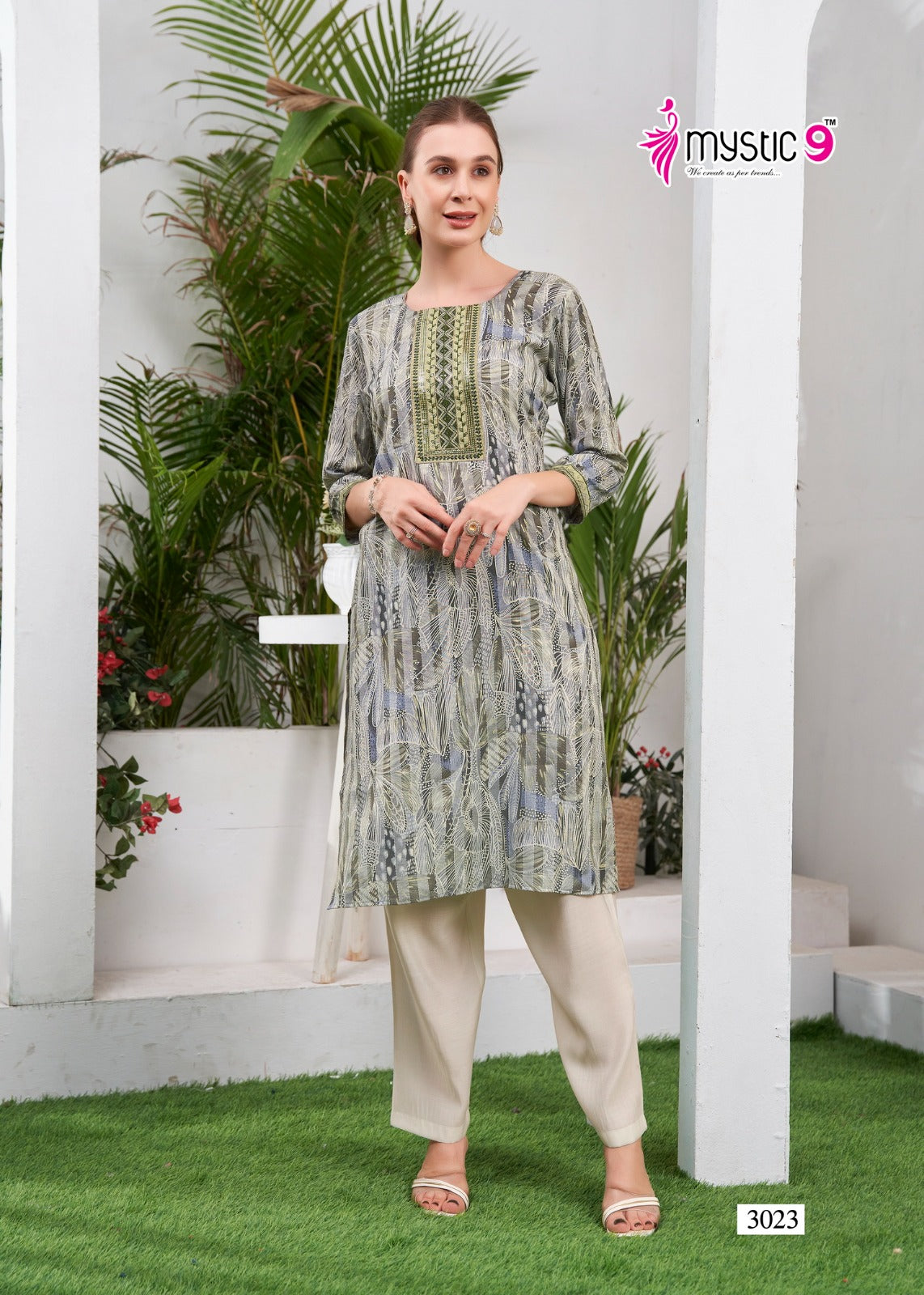 Zara Vol 1 Mystic 9 Reyon Knee Length Kurtis Exporter Ahmedabad