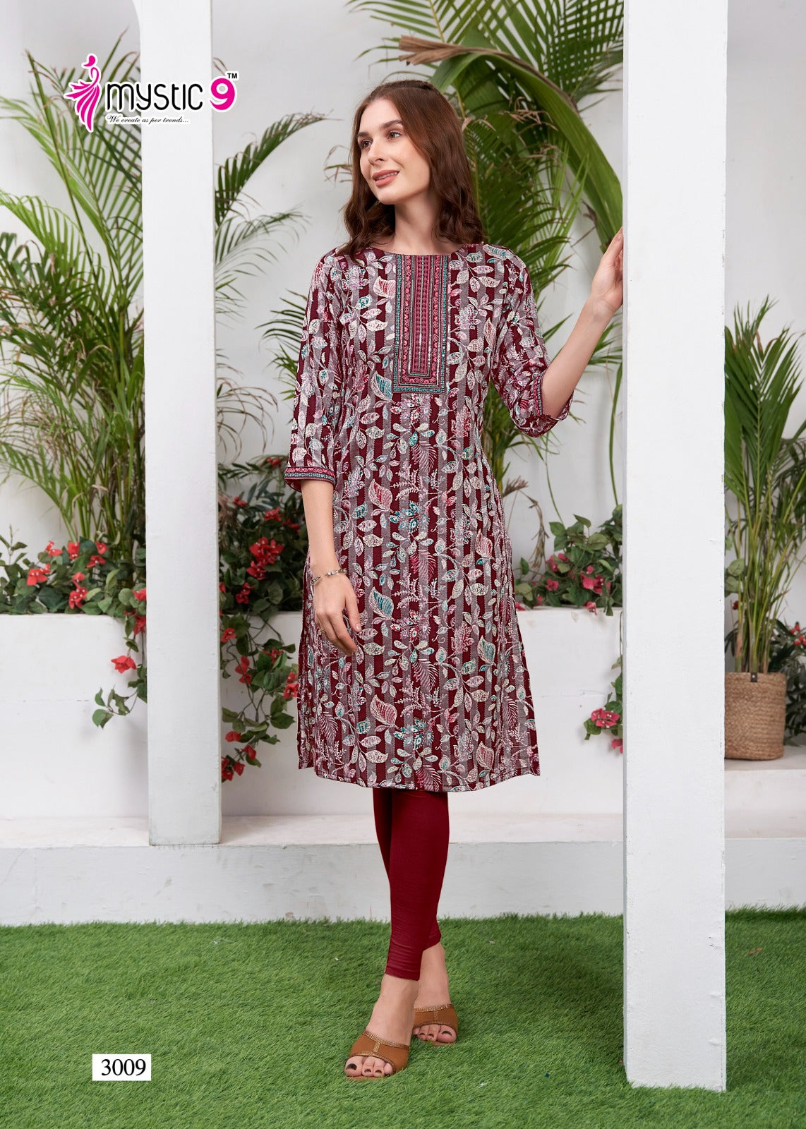 Zara Vol 1 Mystic 9 Reyon Knee Length Kurtis Exporter Ahmedabad
