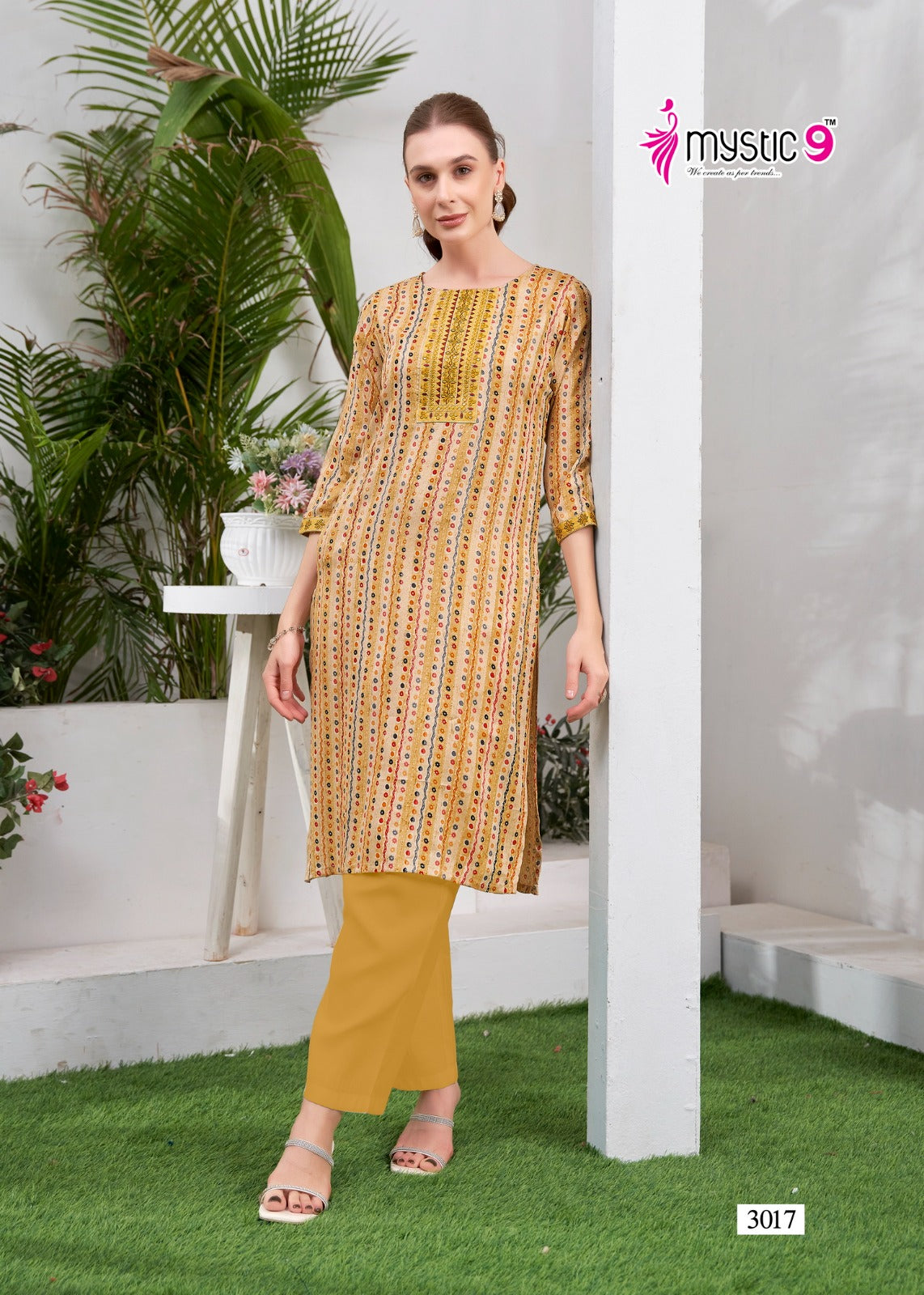 Zara Vol 1 Mystic 9 Reyon Knee Length Kurtis Exporter Ahmedabad