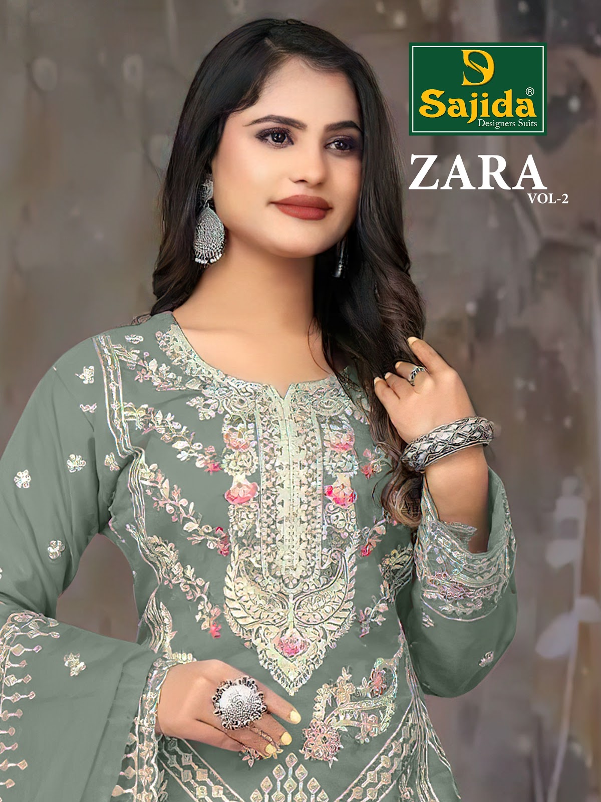 Zara Vol 2 Sajida Organza Pakistani Salwar Suits Manufacturer