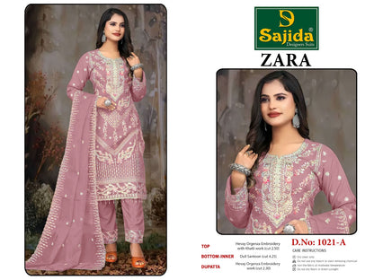 Zara Vol 2 Sajida Organza Pakistani Salwar Suits Manufacturer