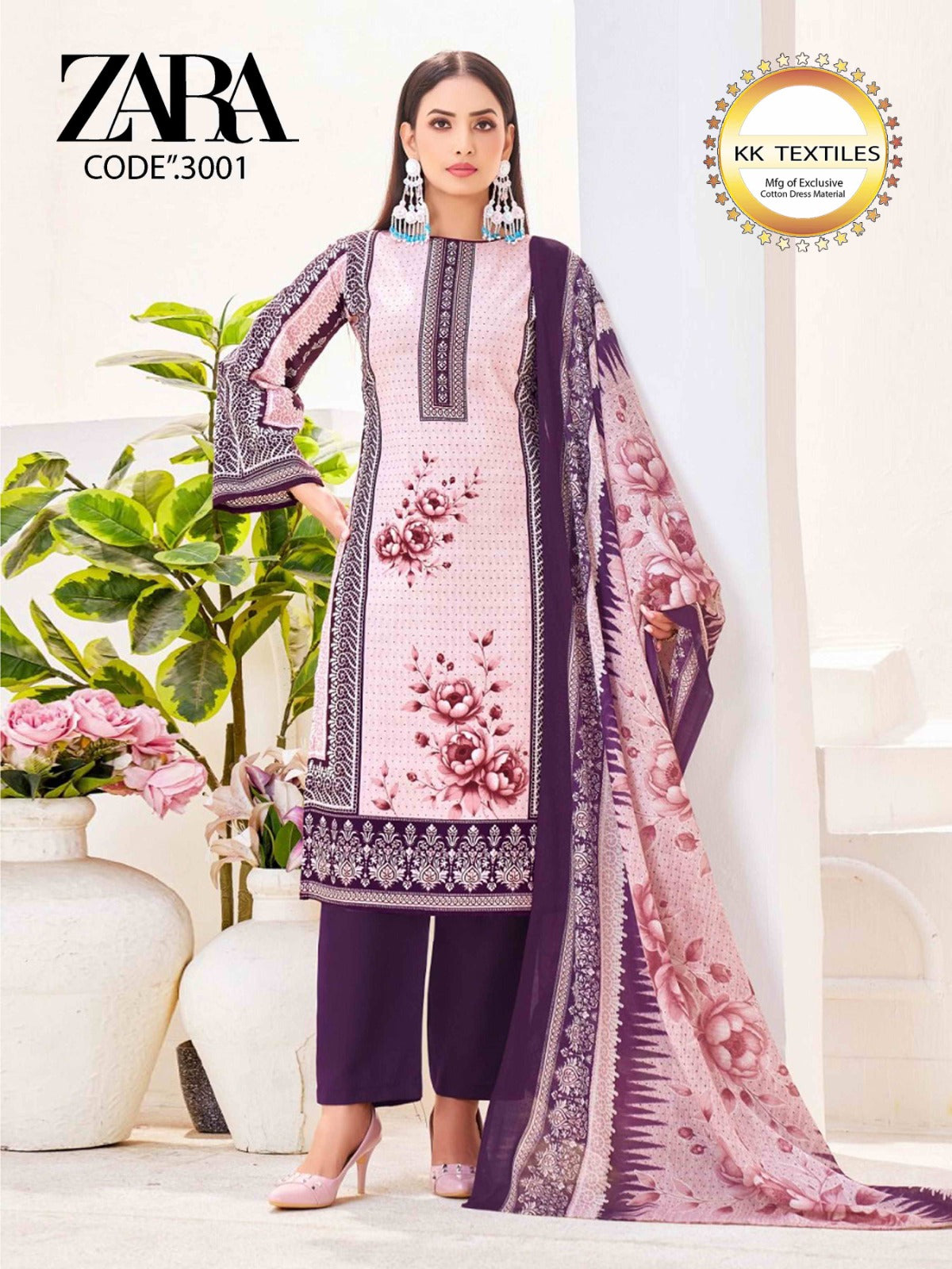 Zara Vol 3 Royal Mix Cotton Karachi Salwar Suits Manufacturer India