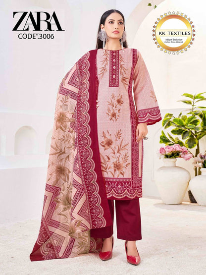 Zara Vol 3 Royal Mix Cotton Karachi Salwar Suits Manufacturer India
