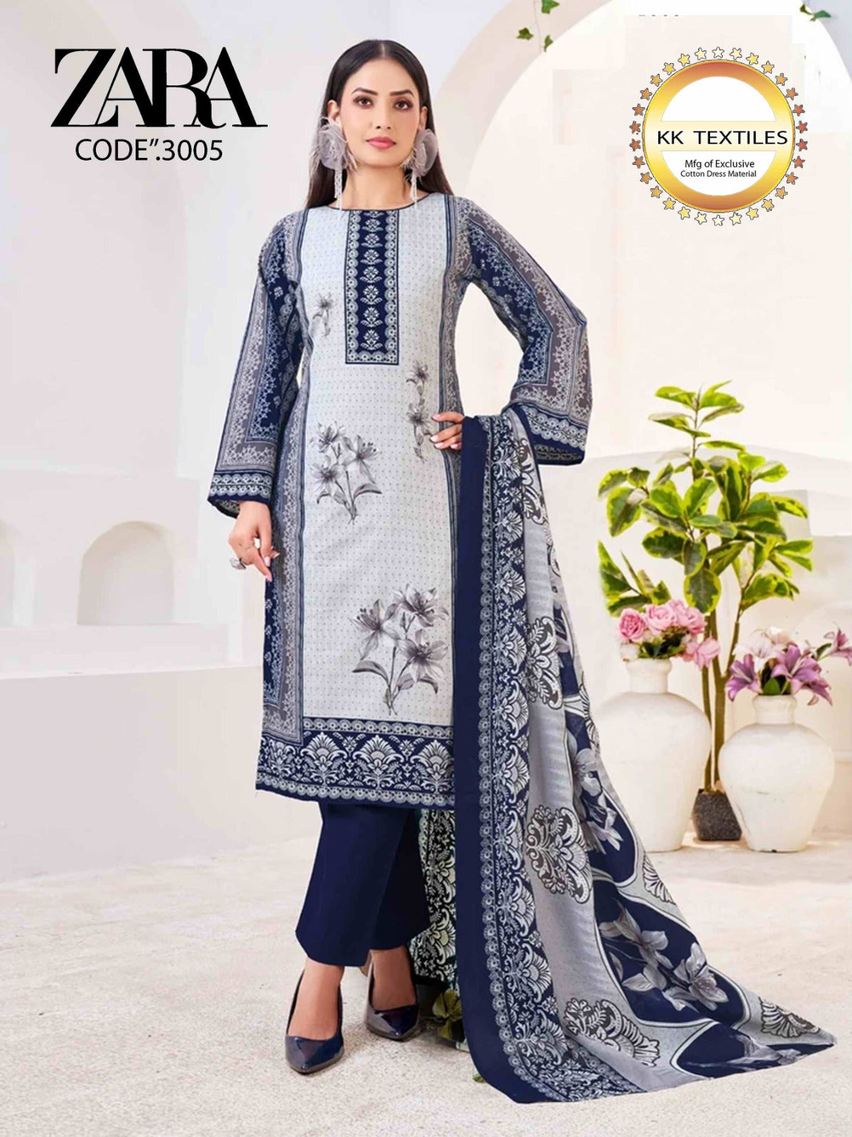 Zara Vol 3 Royal Mix Cotton Karachi Salwar Suits Manufacturer India