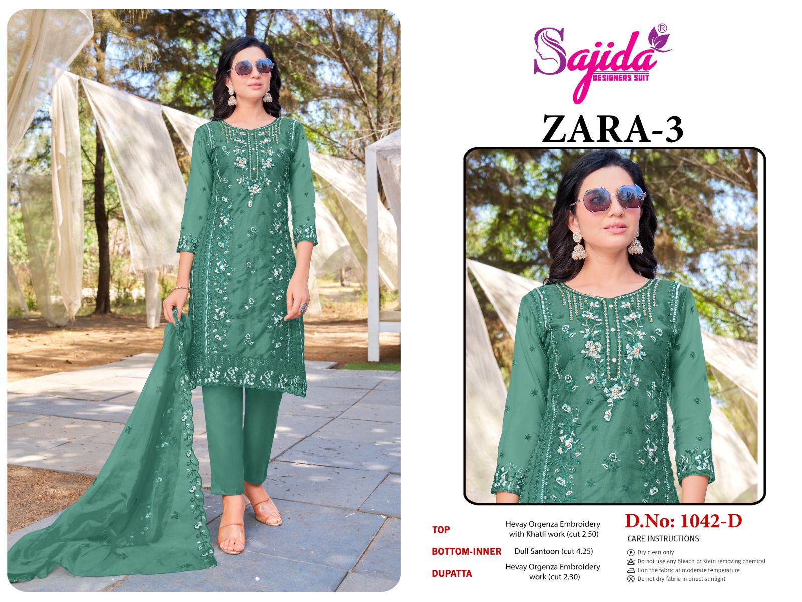 Zara Vol 3 Sajida Pakistani Salwar Suits Supplier