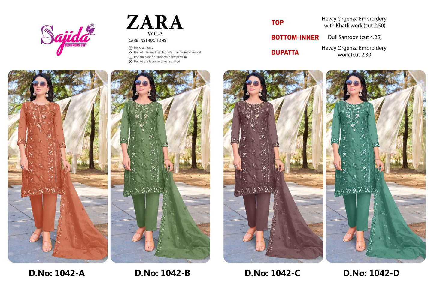 Zara Vol 3 Sajida Pakistani Salwar Suits Supplier