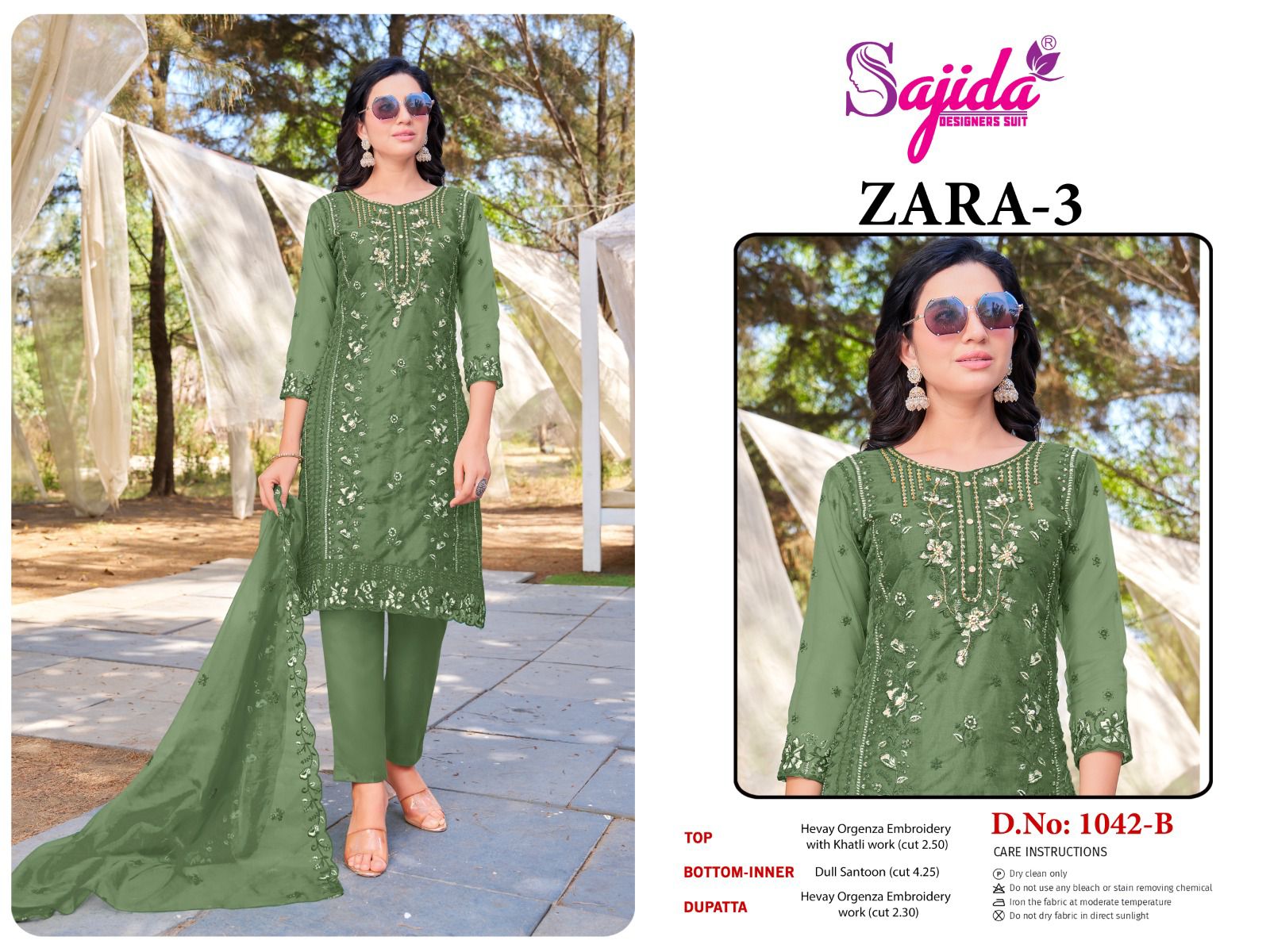 Zara Vol 3 Sajida Pakistani Salwar Suits Supplier