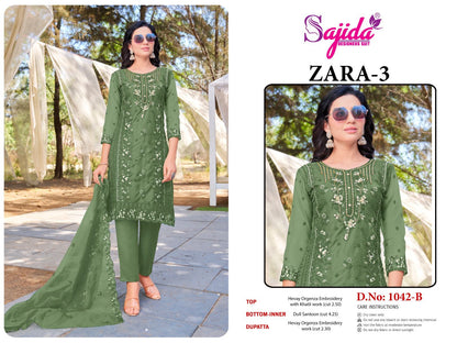 Zara Vol 3 Sajida Pakistani Salwar Suits Supplier