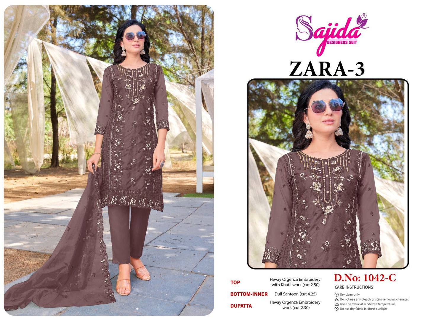 Zara Vol 3 Sajida Pakistani Salwar Suits Supplier