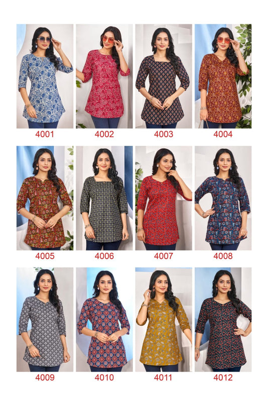 Zara Vol 4 Laado Cotton Short Kurtis Wholesale Price