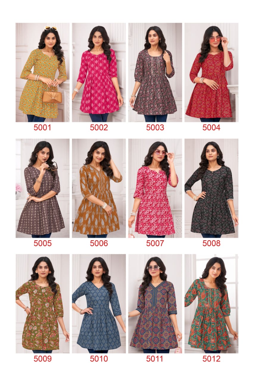 Zara Vol 5 Laado Cotton Designer Long Top Exporter India