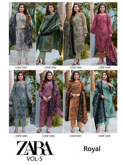 Zara Vol 5 Royal Cotton Dress Material Exporter India