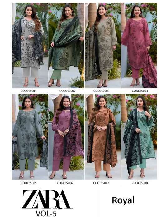 Zara Vol 5 Royal Cotton Dress Material Exporter India