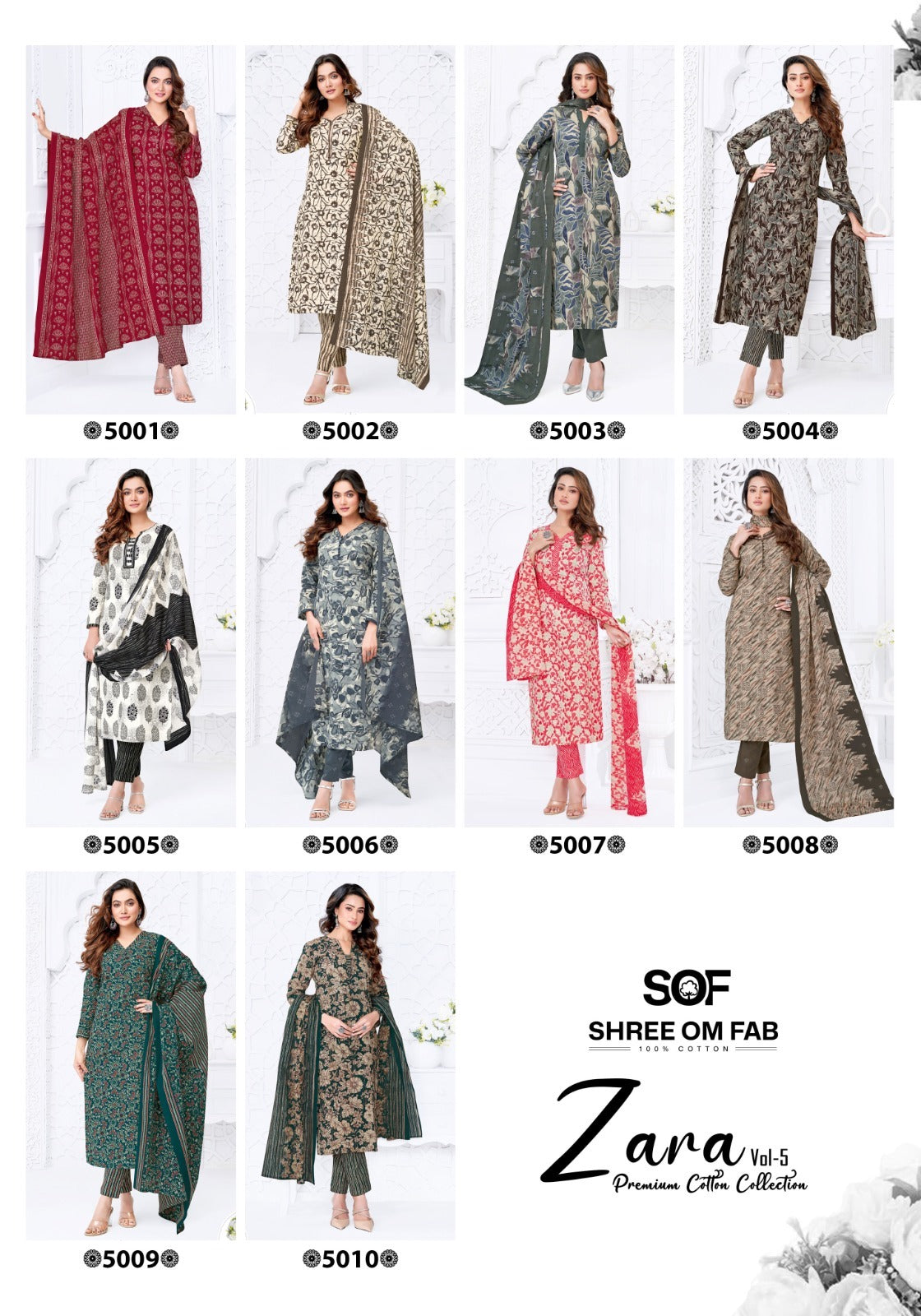Zara Vol 5 Shree Om Cotton Dress Material Wholesale Price