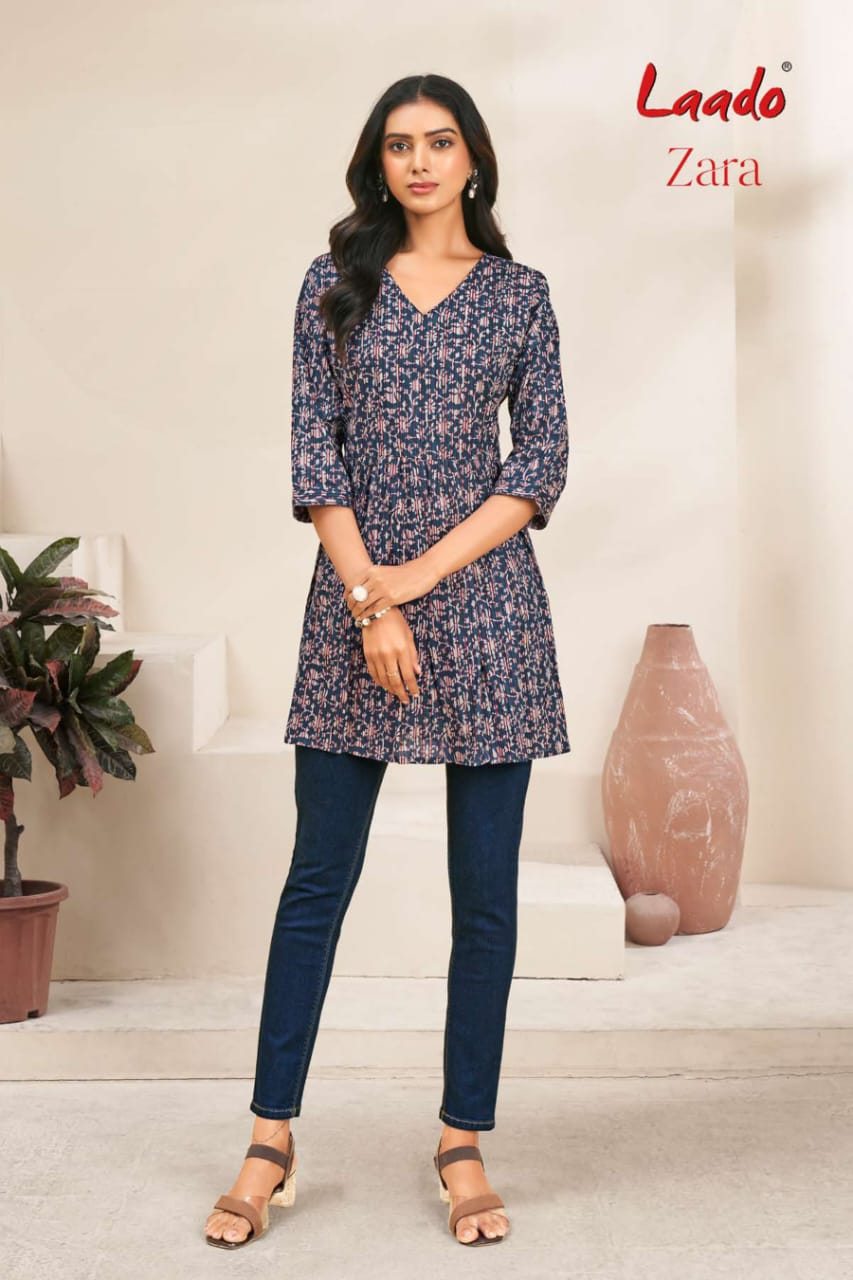 Zara Vol 6 Laado Cotton Designer Long Top Wholesaler India