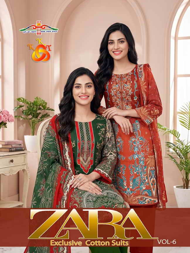 Zara Vol 6 Royal Mix Cotton Karachi Salwar Suits Wholesale Price