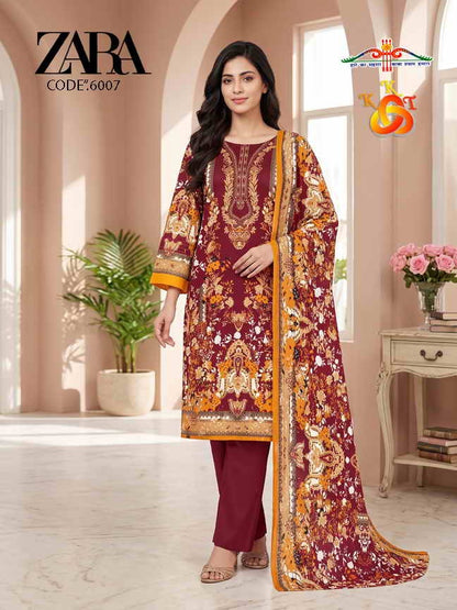 Zara Vol 6 Royal Mix Cotton Karachi Salwar Suits Wholesale Price