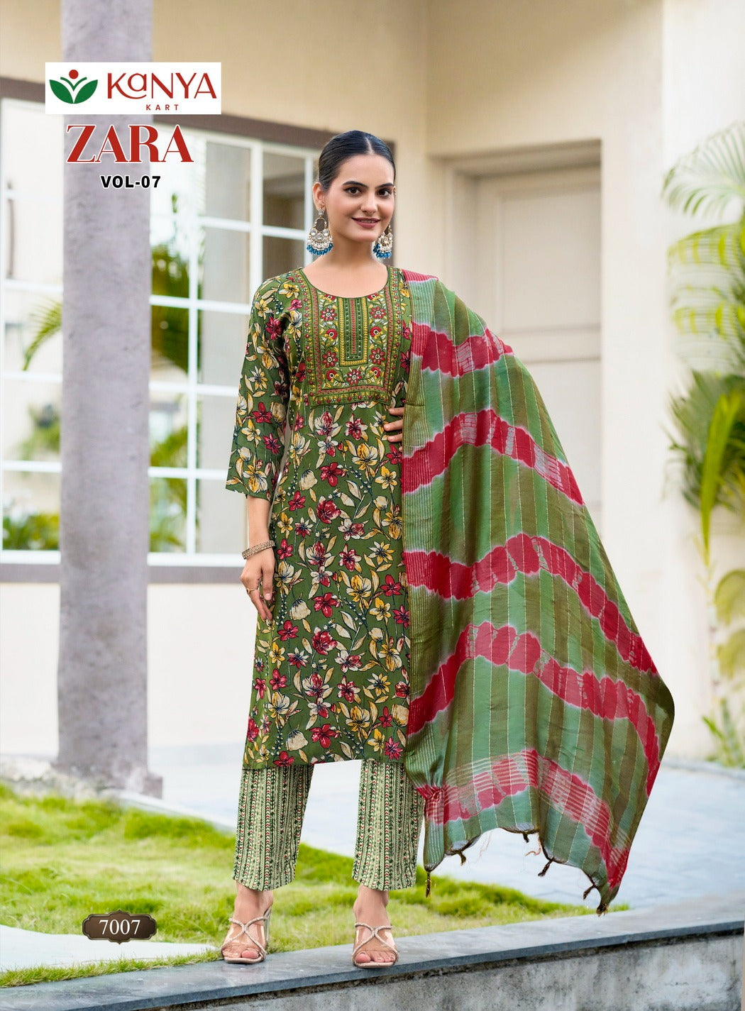 Zara Vol 7 Kanya Kart Rayon Readymade Pant Style Suits Wholesaler Gujarat
