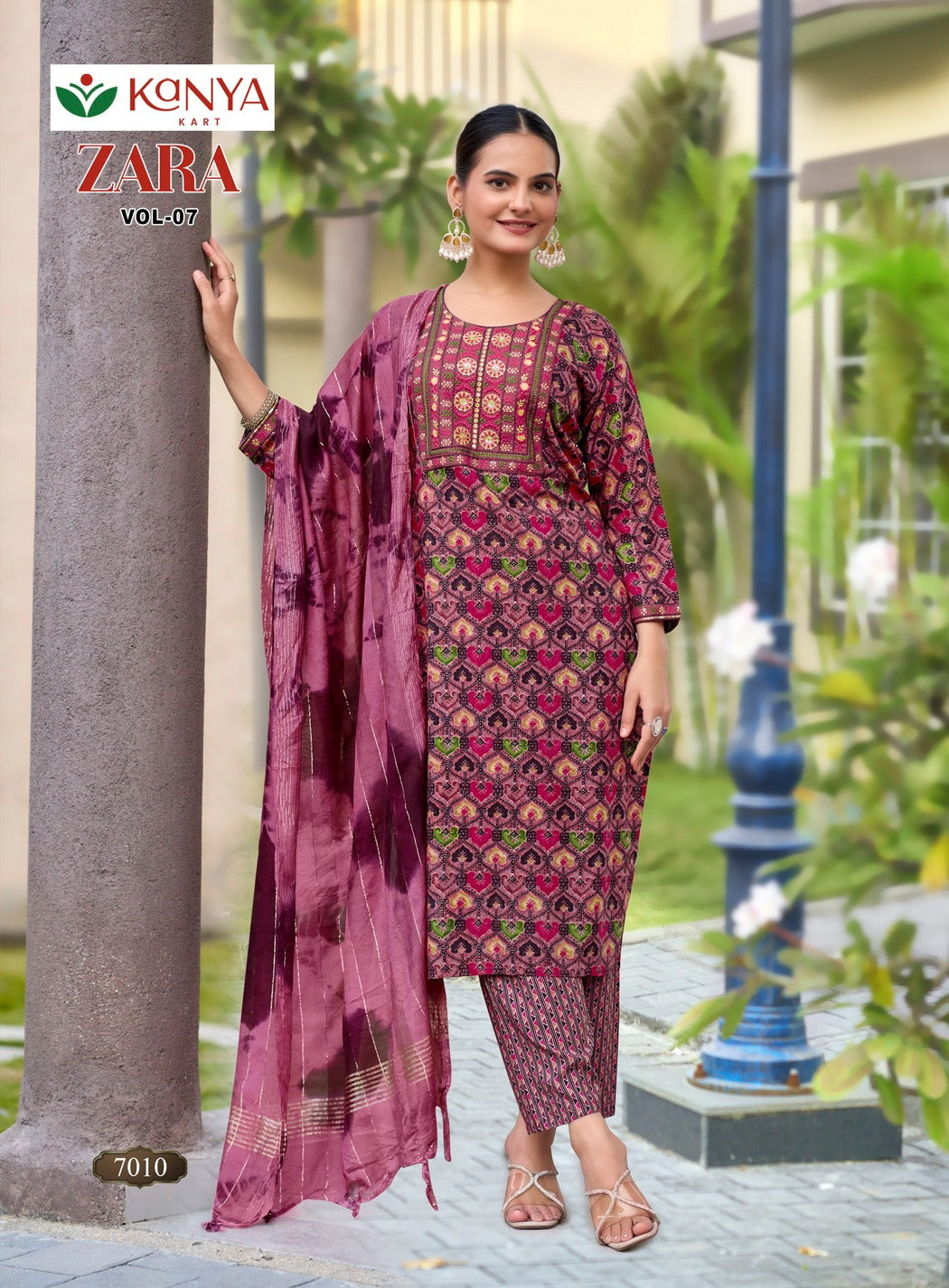 Zara Vol 7 Kanya Kart Rayon Readymade Pant Style Suits Wholesaler Gujarat
