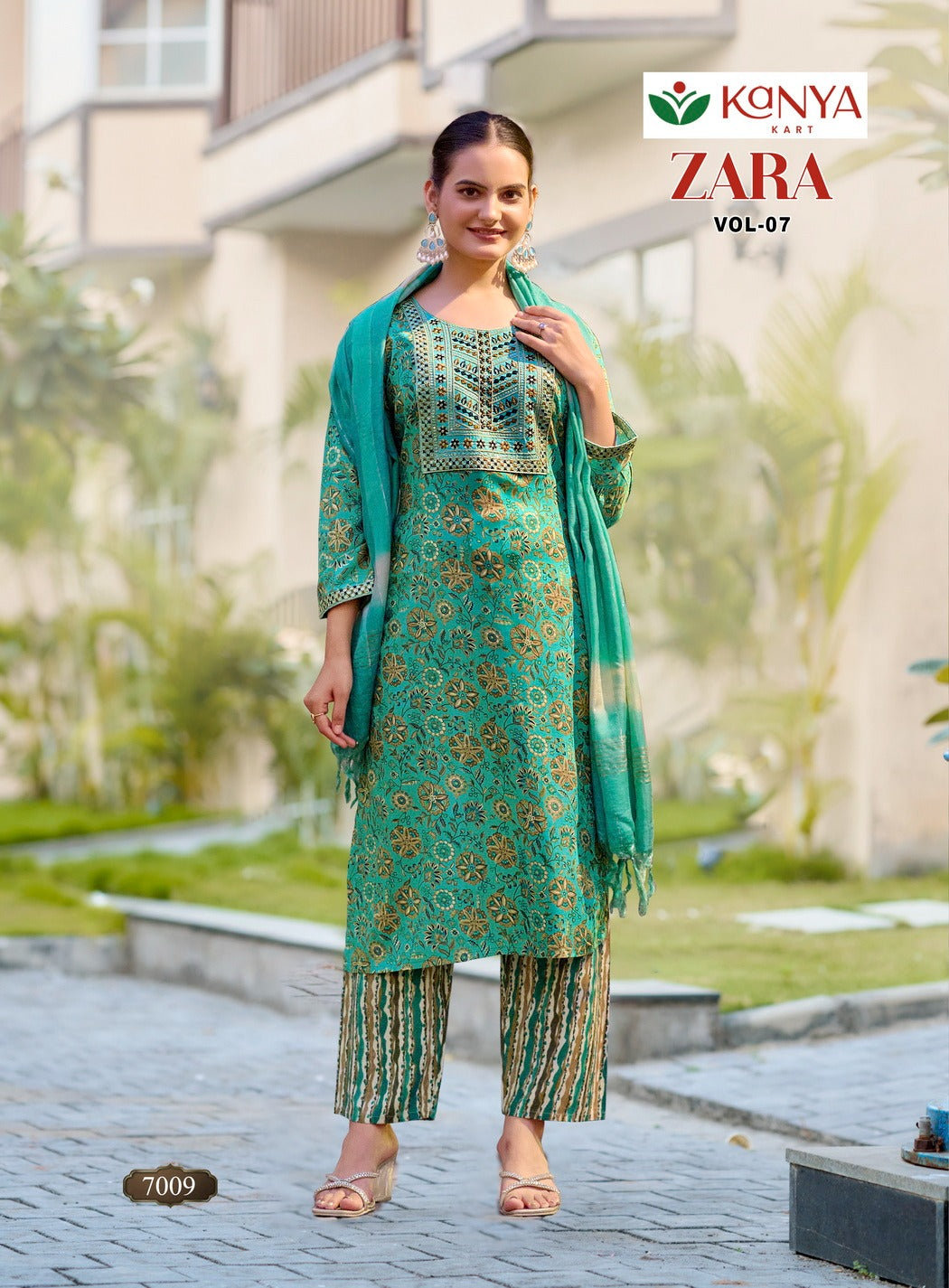 Zara Vol 7 Kanya Kart Rayon Readymade Pant Style Suits Wholesaler Gujarat