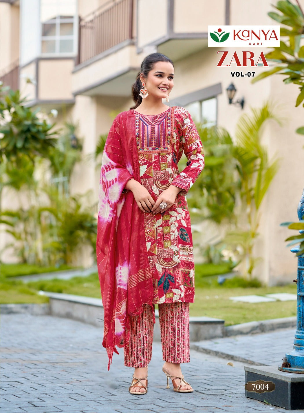 Zara Vol 7 Kanya Kart Rayon Readymade Pant Style Suits Wholesaler Gujarat