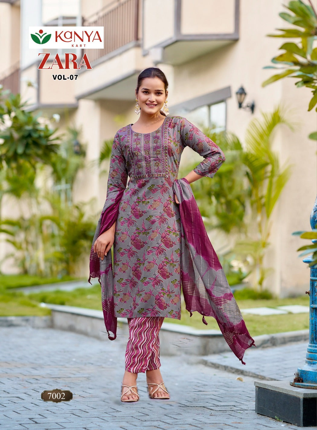 Zara Vol 7 Kanya Kart Rayon Readymade Pant Style Suits Wholesaler Gujarat