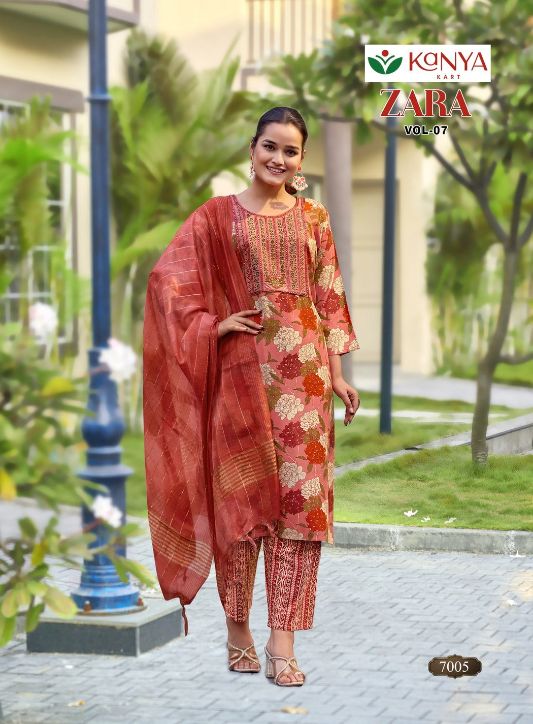 Zara Vol 7 Kanya Kart Rayon Readymade Pant Style Suits Wholesaler Gujarat