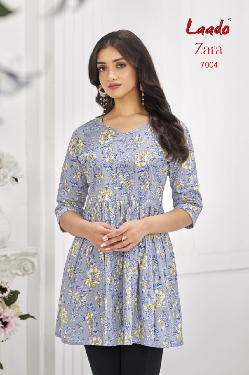 Zara Vol 7 Laado Cotton Designer Long Top Wholesale