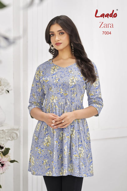 Zara Vol 7 Laado Cotton Designer Long Top Wholesale