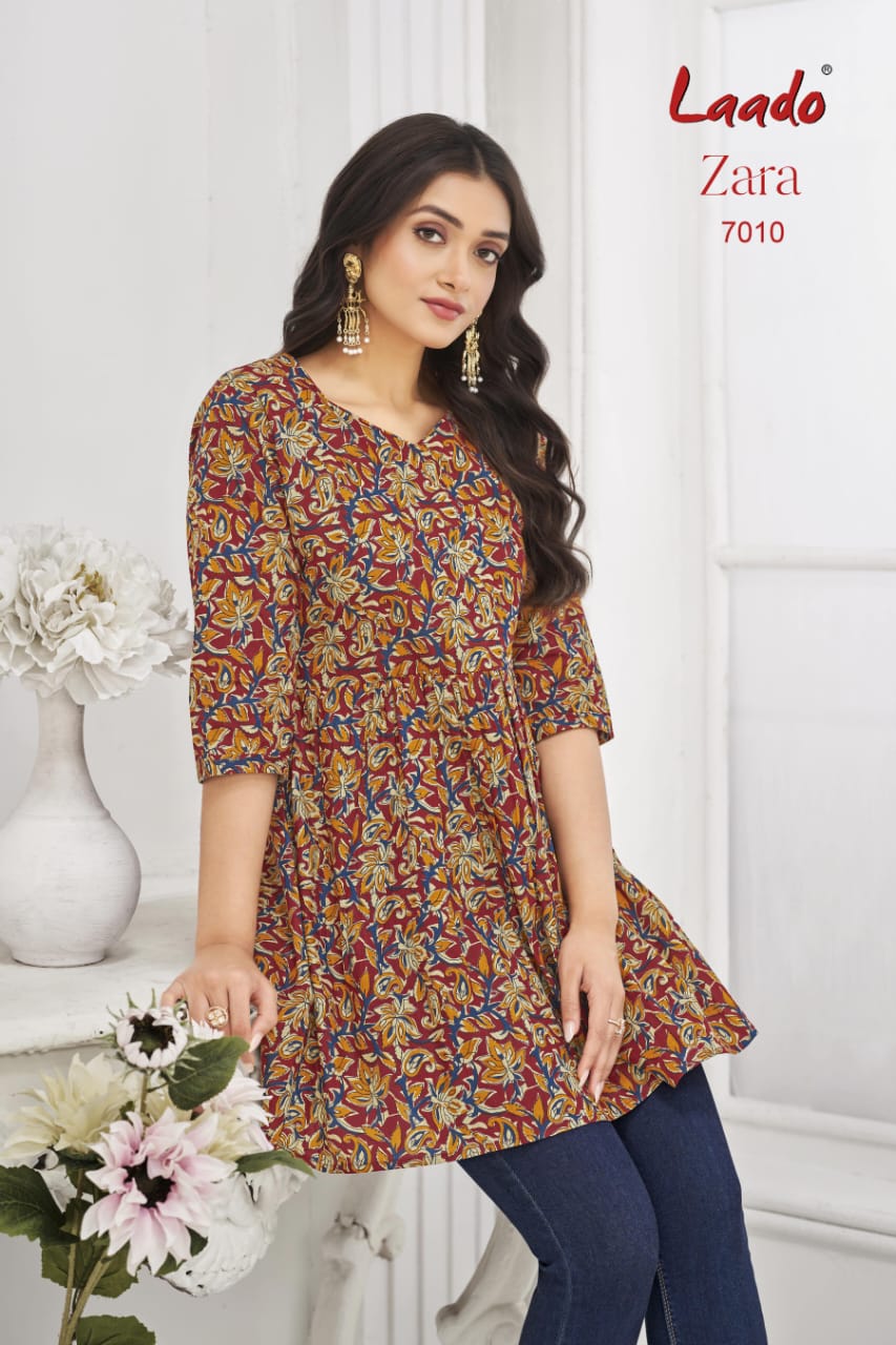 Zara Vol 7 Laado Cotton Designer Long Top Wholesale