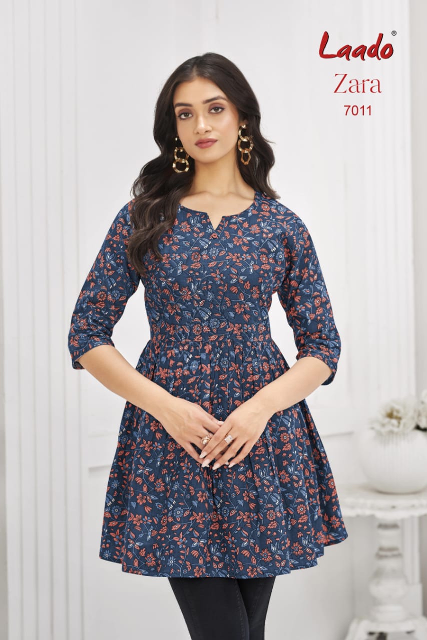 Zara Vol 7 Laado Cotton Designer Long Top Wholesale
