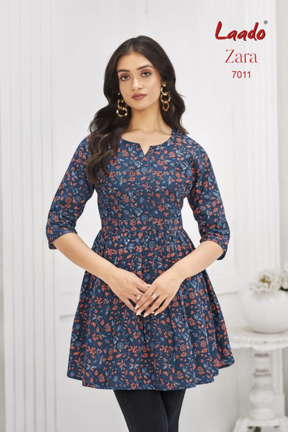 Zara Vol 7 Laado Cotton Designer Long Top Wholesale