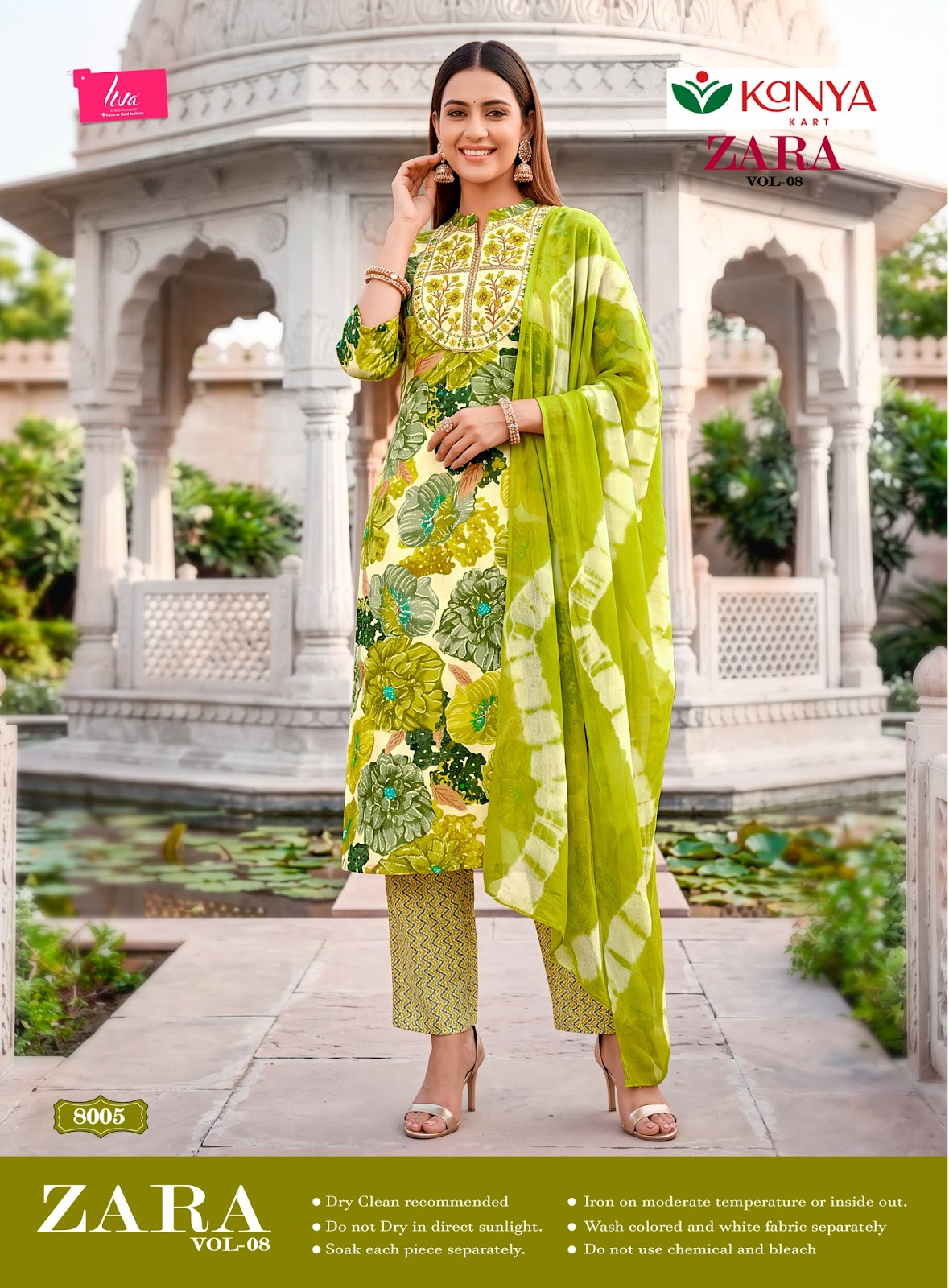 Zara Vol 8 Kanya Kart Rayon Readymade Pant Style Suits Wholesale Price