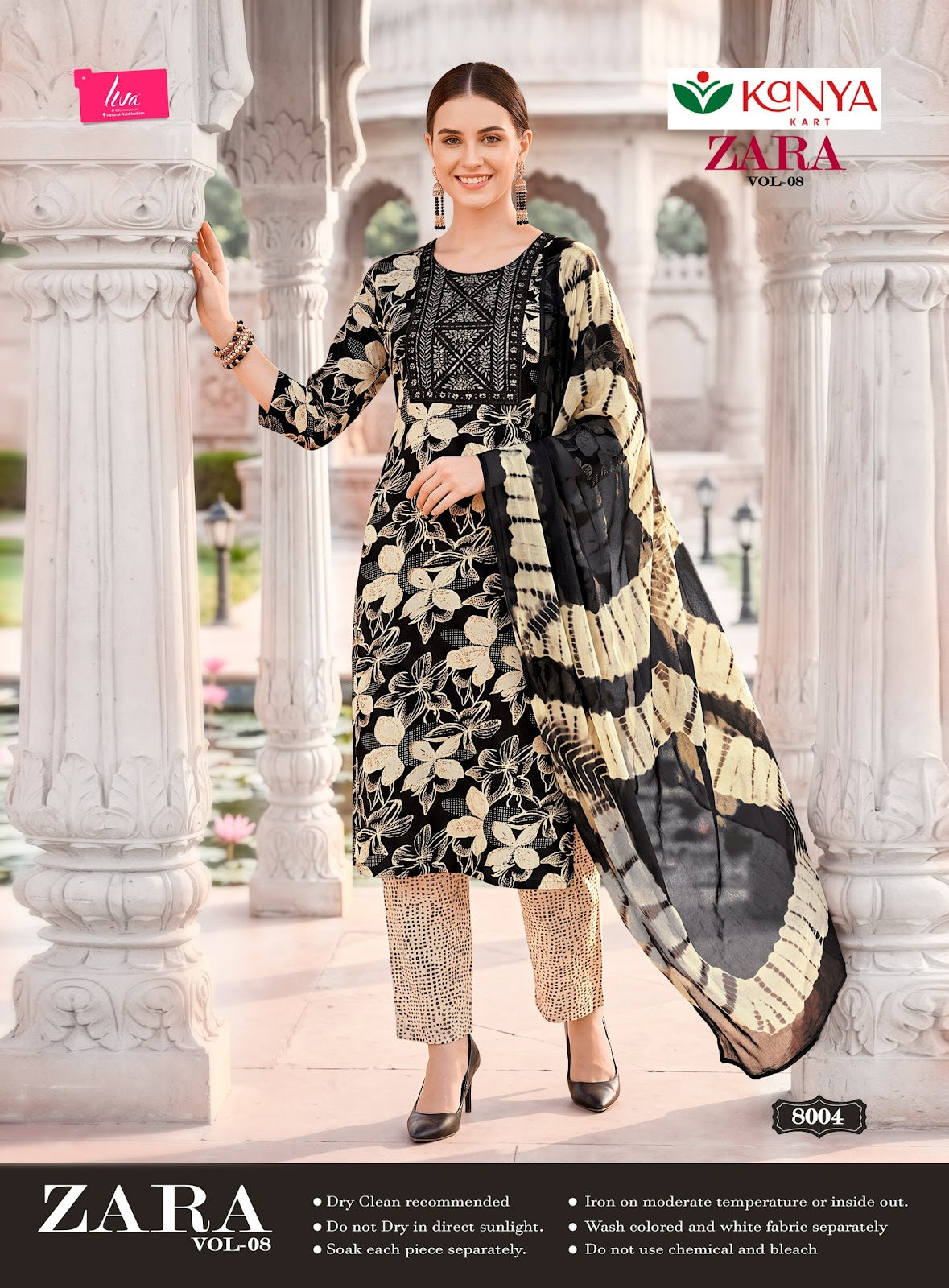 Zara Vol 8 Kanya Kart Rayon Readymade Pant Style Suits Wholesale Price